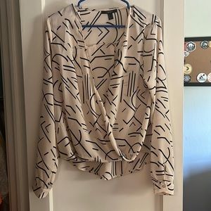 Low cut barely worn long sleeve going out shirt